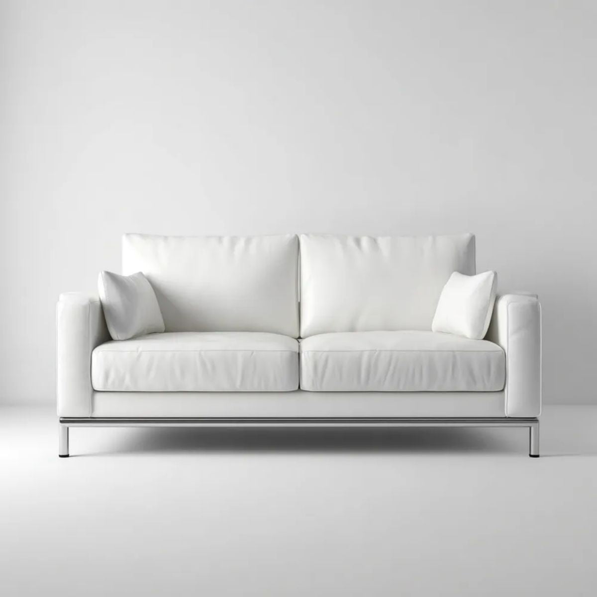 Sofa, 2-osobowa w kolorze litrauretanowym z podstawą metalową 180 x 85 x 82 cm