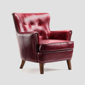 Fotel, Klubowy fotel capite bordeaux syntetyczna skóra PU kształt owijania 80 x 85 x 95 cm