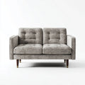 Sofa, Prosta sofa 2 szare fotele w poliestrze 145 x 82 x 85 cm