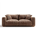 Sofa, Brązowy 2-osobowa sofa w wiórku wiórowym, 170 x 90 x 82 cm