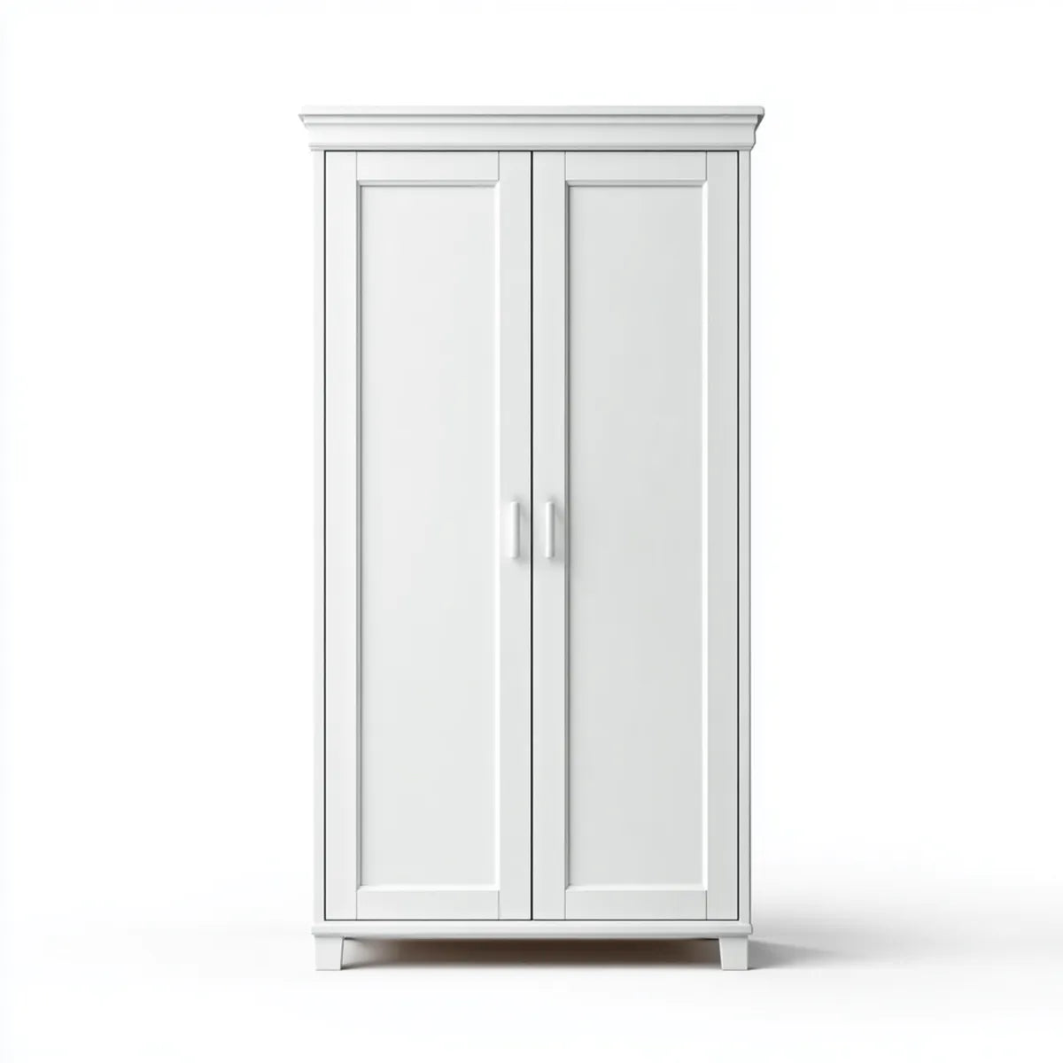 Szafa z 2 drzwiami biały 100 x 52 x 190 cm w prostokątnym MDF
