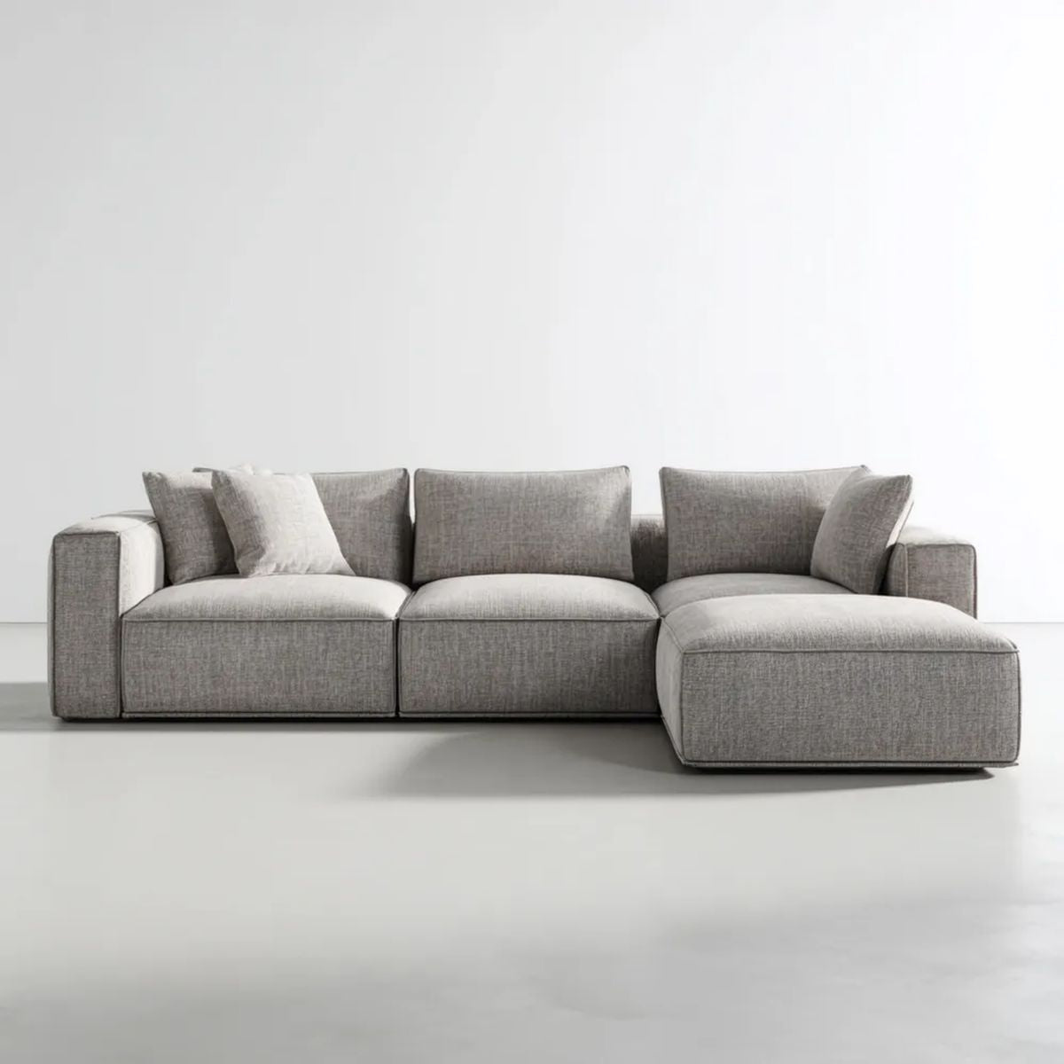 Sofa, 3-osobowa w kolorze fioletowo-szarym L z poliestrem 280 x 165 x 85 cm z syreną południową