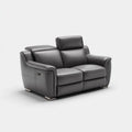 Sofa, Elektryczny 2-osobowa elektryczny sofa w ciemnoszarej PU skóra wyprawiona 170 x 95 x 102 cm