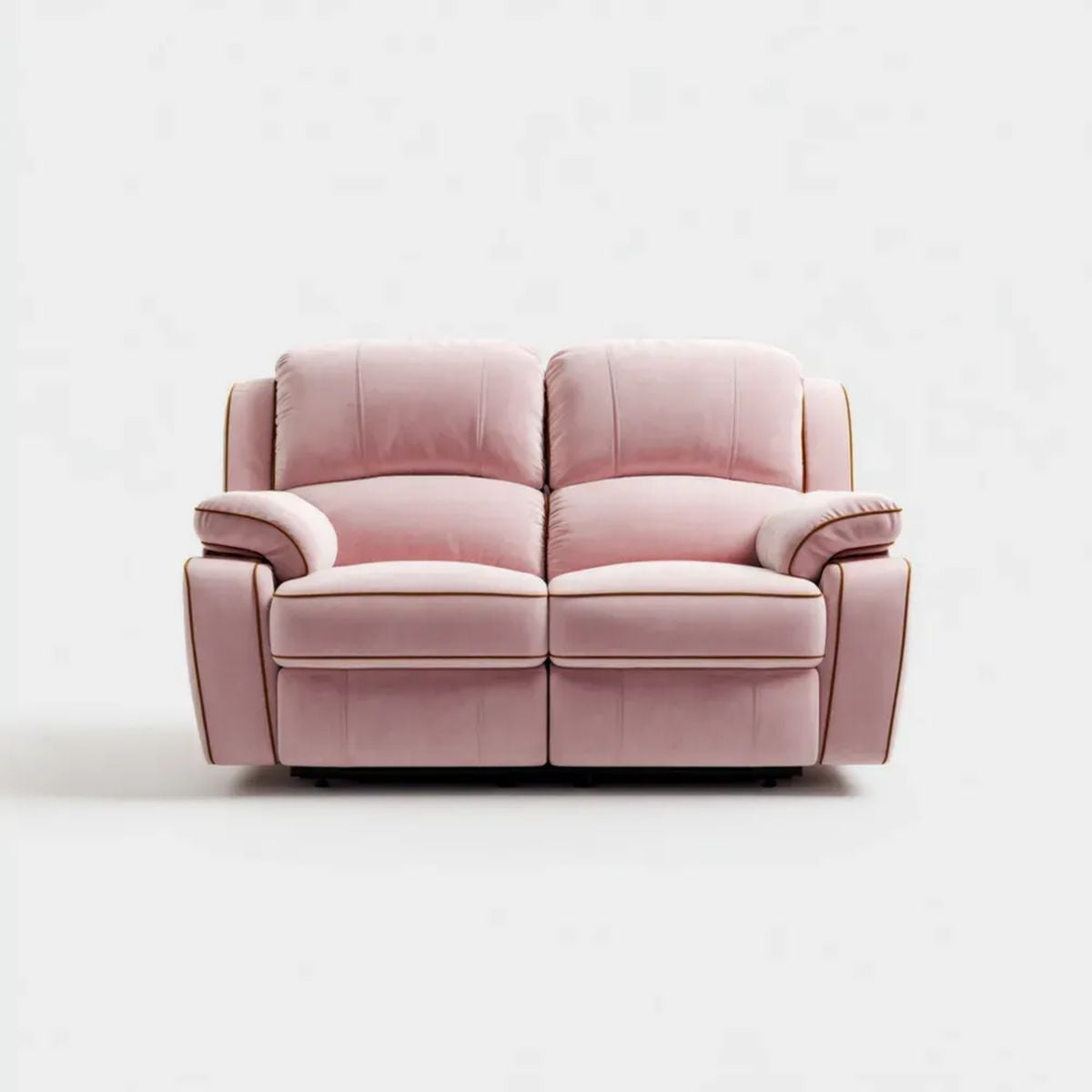 Sofa, 2-osobowa w prawo sofa w proszku różowy poliuretan 170 x 95 x 100 cm